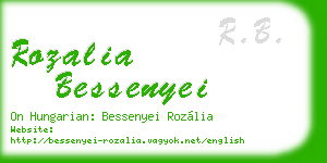 rozalia bessenyei business card