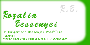 rozalia bessenyei business card